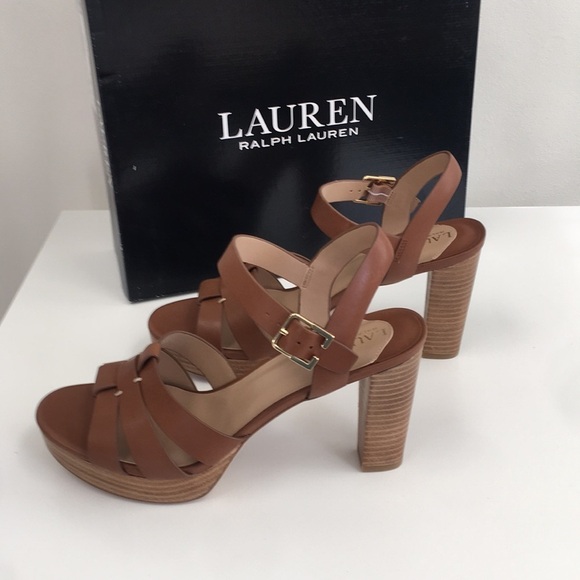 New WB Woman’s Lauren Ralph Lauren Soffia Heeled Sandals - Picture 3 of 5